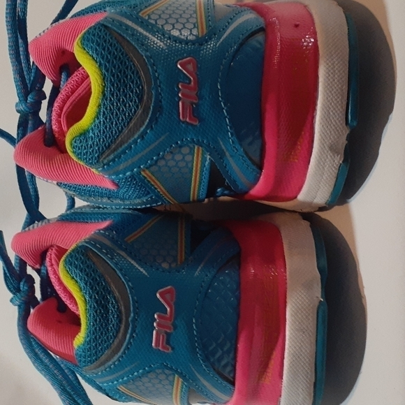 ⭐FILA Cool Max Athletic Shoes Bright Neon Memory Foam Rainbow Dopamine Size 8 - Picture 4 of 14